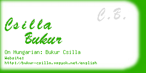 csilla bukur business card